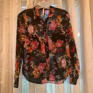 Truth brand flowered blouse